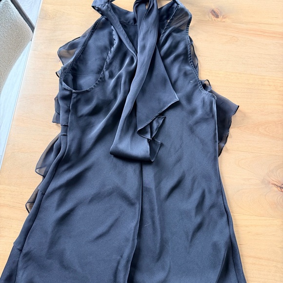 Express Black Ruffled Top - Picture 3 of 4